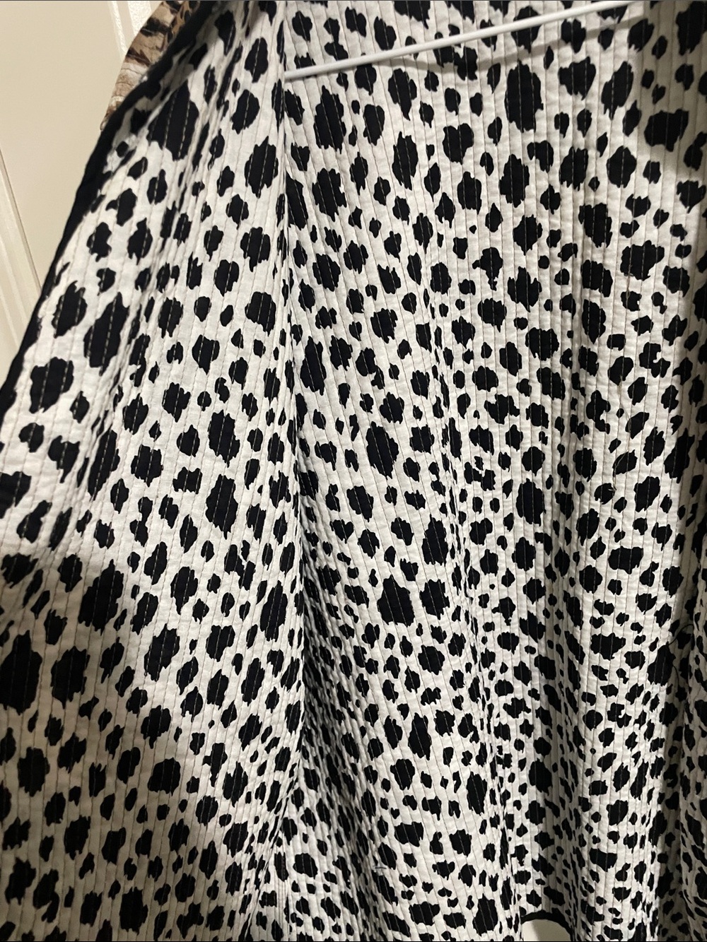 Alfred Dunner Black and White Mixed Animal Print Quilted Jacket - Picture 3 of 4